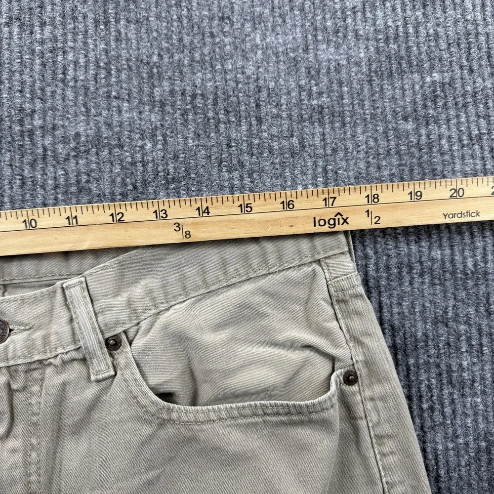 Levis 505 Jeans Mens 36x30 Beige Khaki Straight Leg Denim Pants Mid Rise‎ Casual